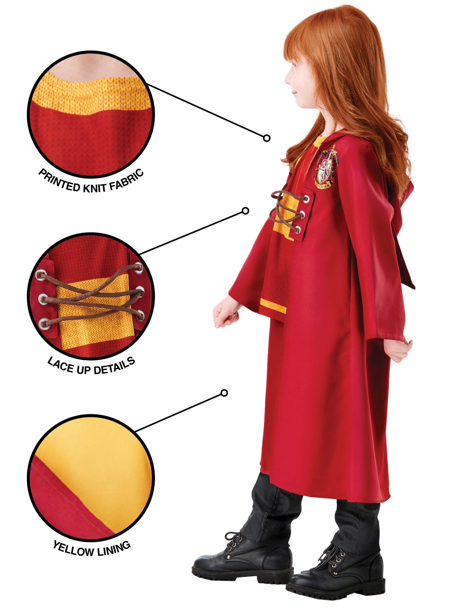 Rubies Harry Potter Quidditch Robe Kinderkostüm – Rückansicht