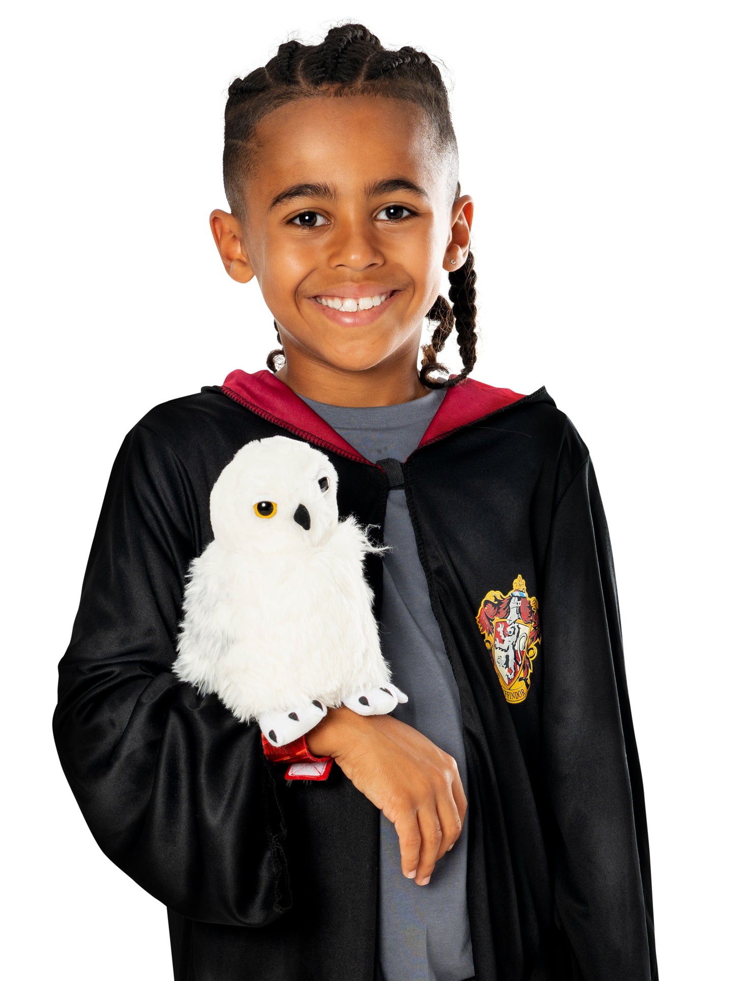 Rubies Harry Potter Hedwig Plueschfigur mit Gryffindor-Handgelenkband – Produktansicht
