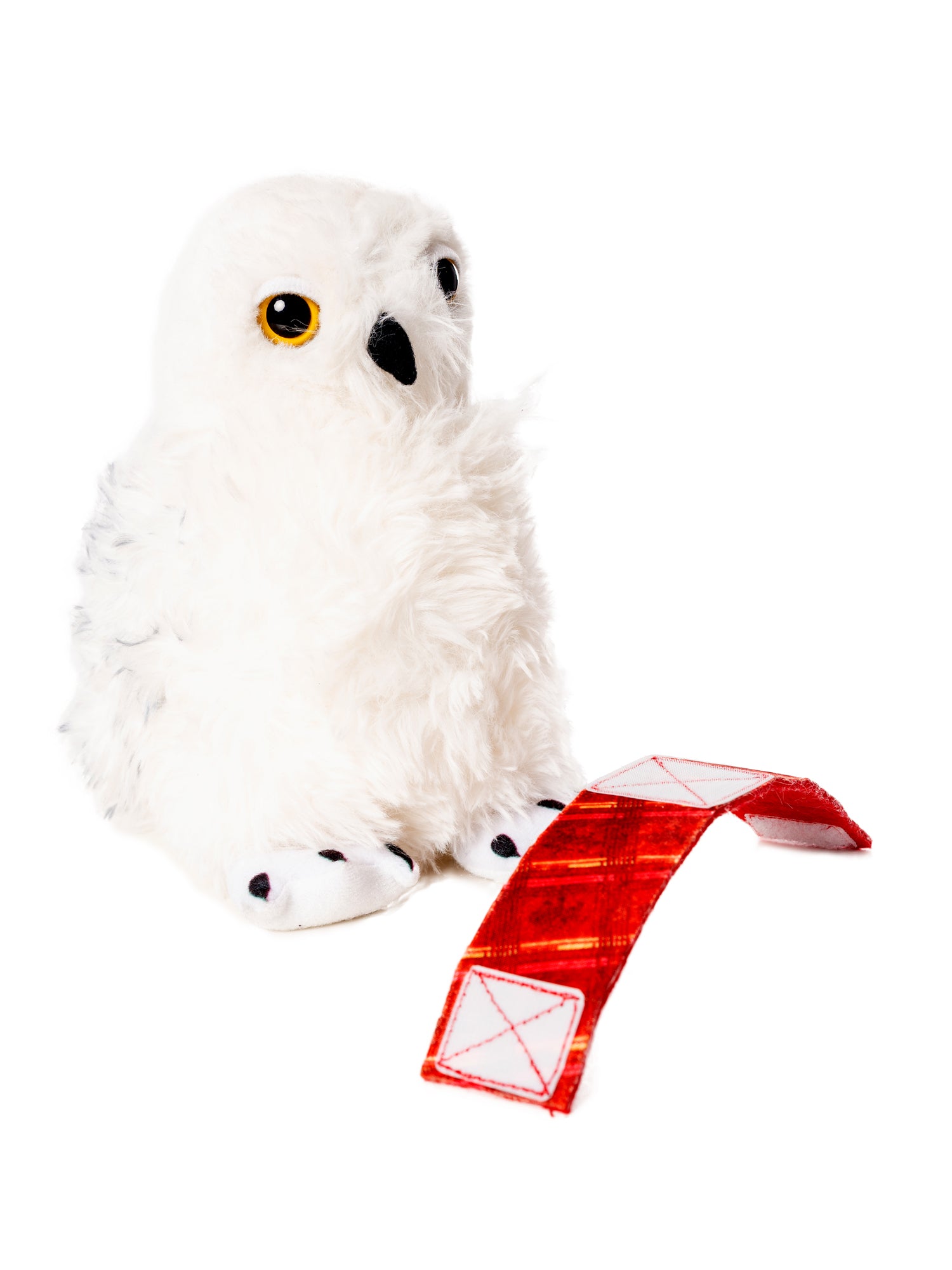 Rubies Harry Potter Hedwig Plueschfigur mit Gryffindor-Handgelenkband – Seitenansicht
