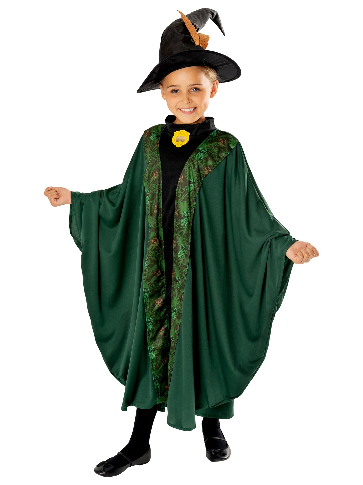 Rubies Professor McGonagall Kinderkostüm grüne Harry-Potter-Robe für Mädchen – Produktansicht