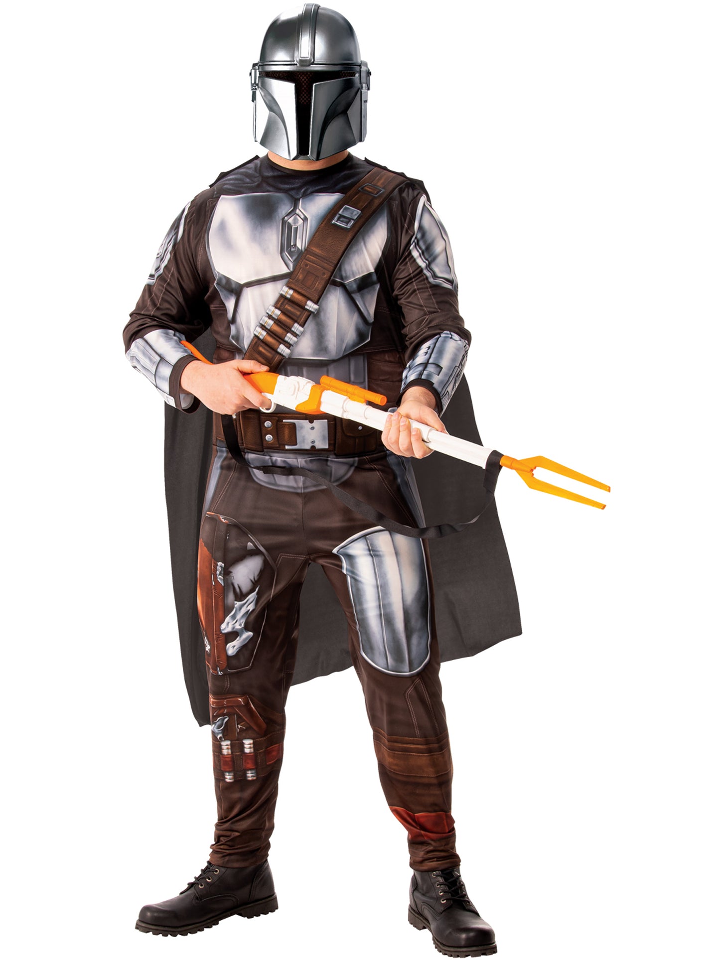 The Mandalorian Kostüm für Herren von Rubies mit gepolsterter Rüstung, Umhang und Maske