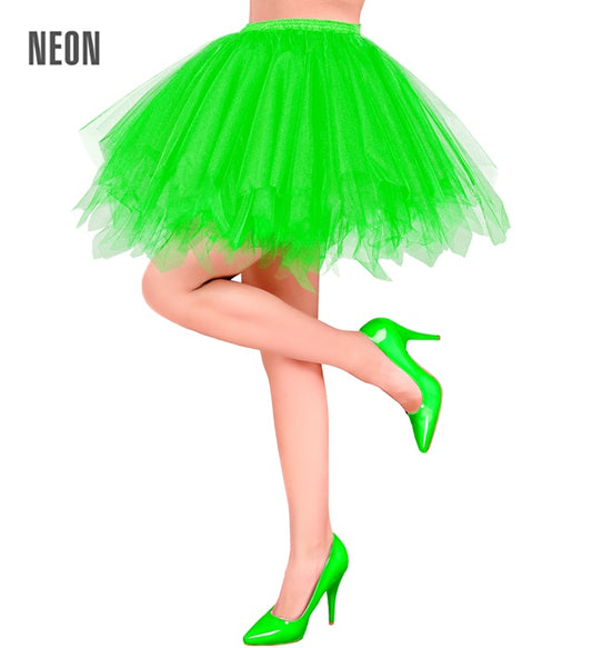 "NEON GRÜNES TUTU" mit Innentasche für LED-Lichter Neon - Grün