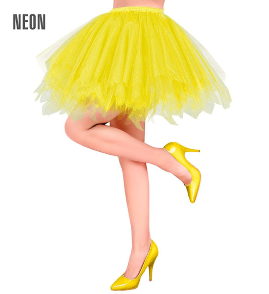 "NEON GELBES TUTU" mit Innentasche für LED-Lichter Neon - Gelb
