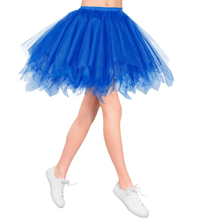 Blaues Tutu mit Innentasche für LED-Lichter, ideal für Fasnacht und Mottopartys