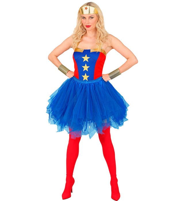Blaues Tutu mit Innentasche für LED-Lichter, ideal für Fasnacht und Mottopartys