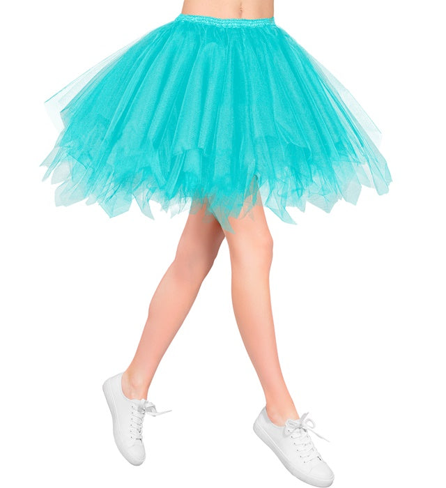 Türkises Tutu mit Innentasche für LED-Lichter in leuchtendem Türkis