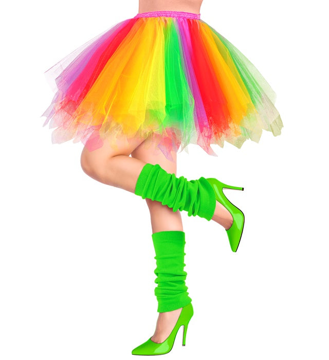 Regenbogen-Tutu mit farbigen Stufen und Innentasche für LED-Lichter