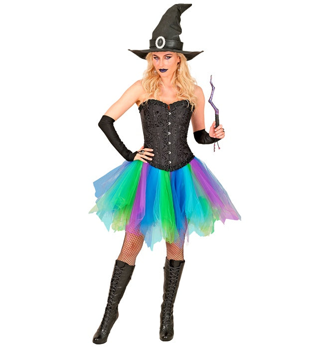 Bunter Tutu Rock in Blau, Türkis, Grün und Violett für Fasnacht und Karneval