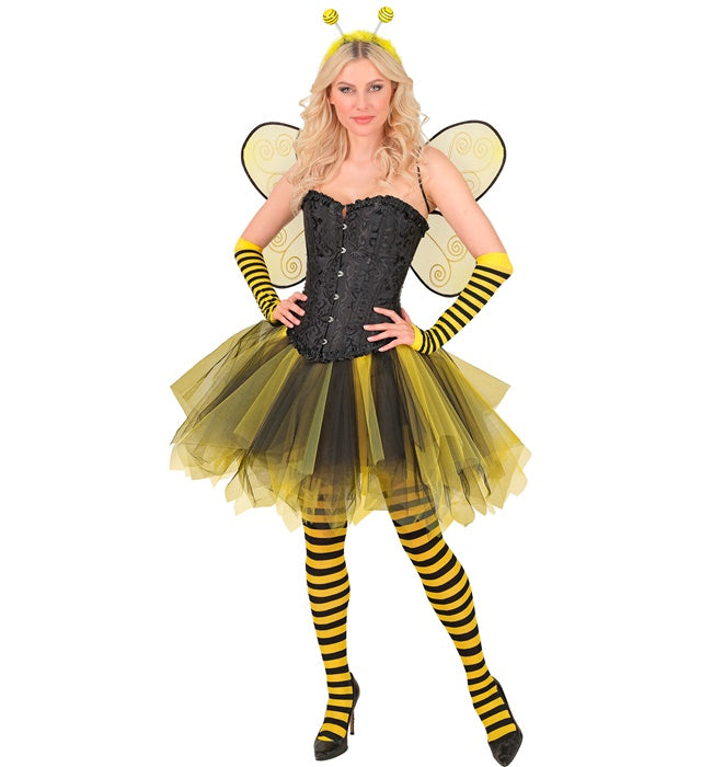 Gelb-schwarzes Tutu mit Innentasche für Fasnacht und Karneval