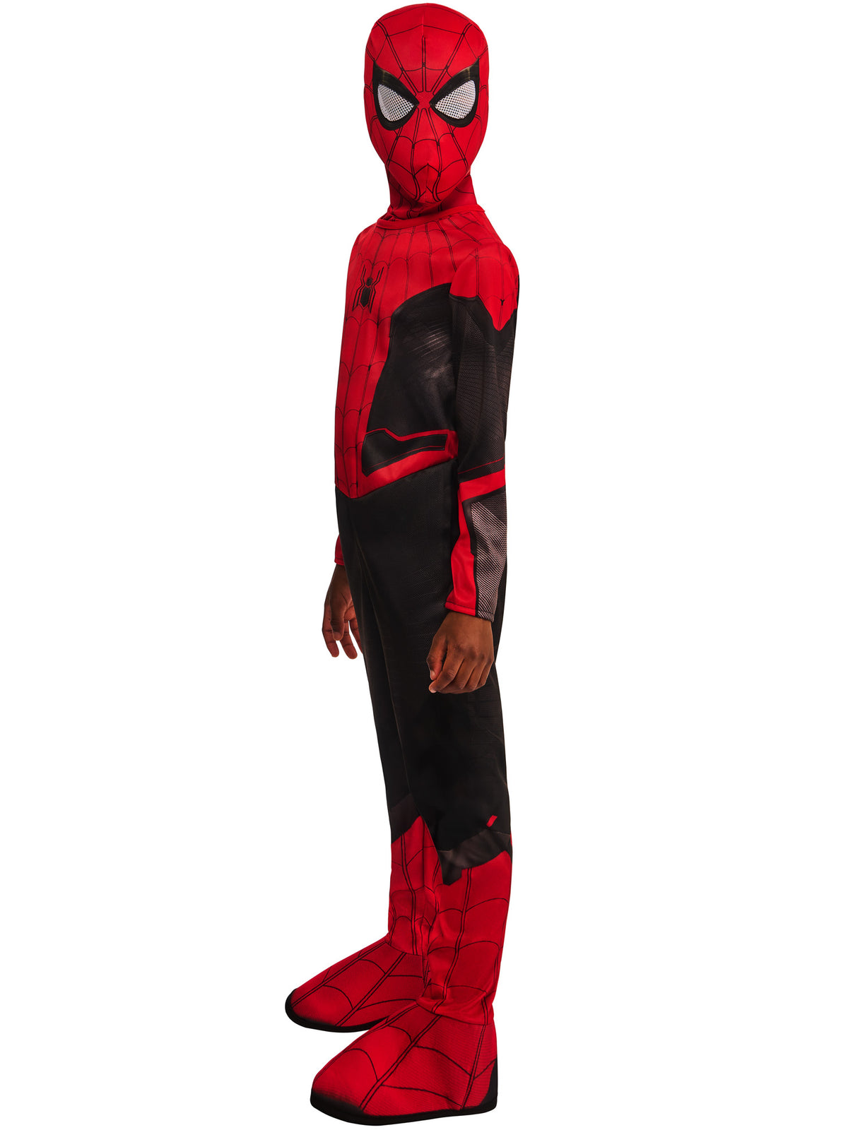 Rubies Spider-Man Kinderkostüm für Jungen mit Overall und Stoffmaske – Rückansicht