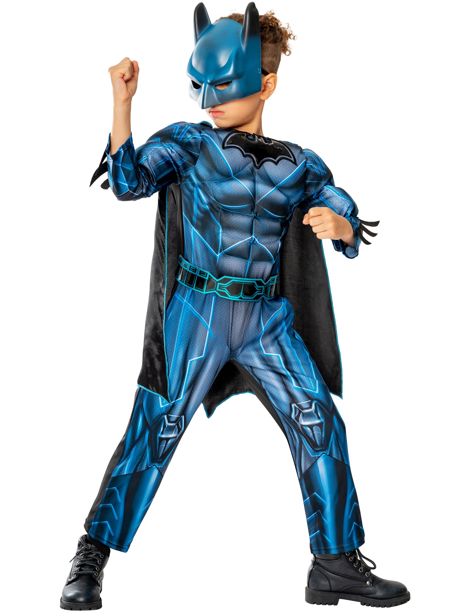 Batman Bat-Tech Deluxe Kinderkostüm von Rubies mit Maske und Umhang – Rückansicht
