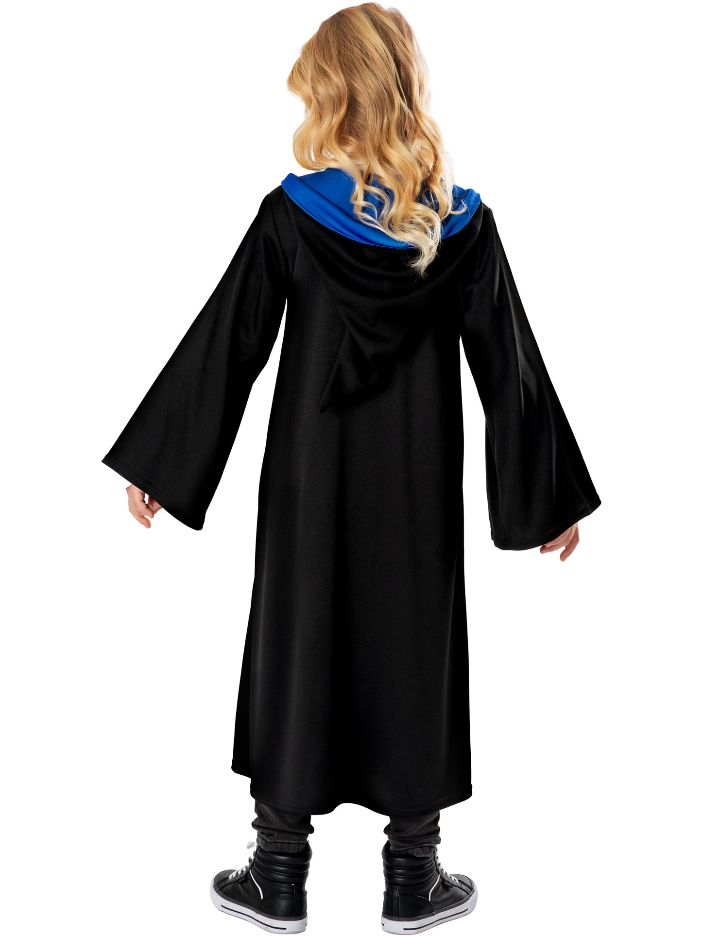 Rubies Harry Potter Ravenclaw Robe Kinderkostüm mit blau gefütterter Kapuze – Detailansicht
