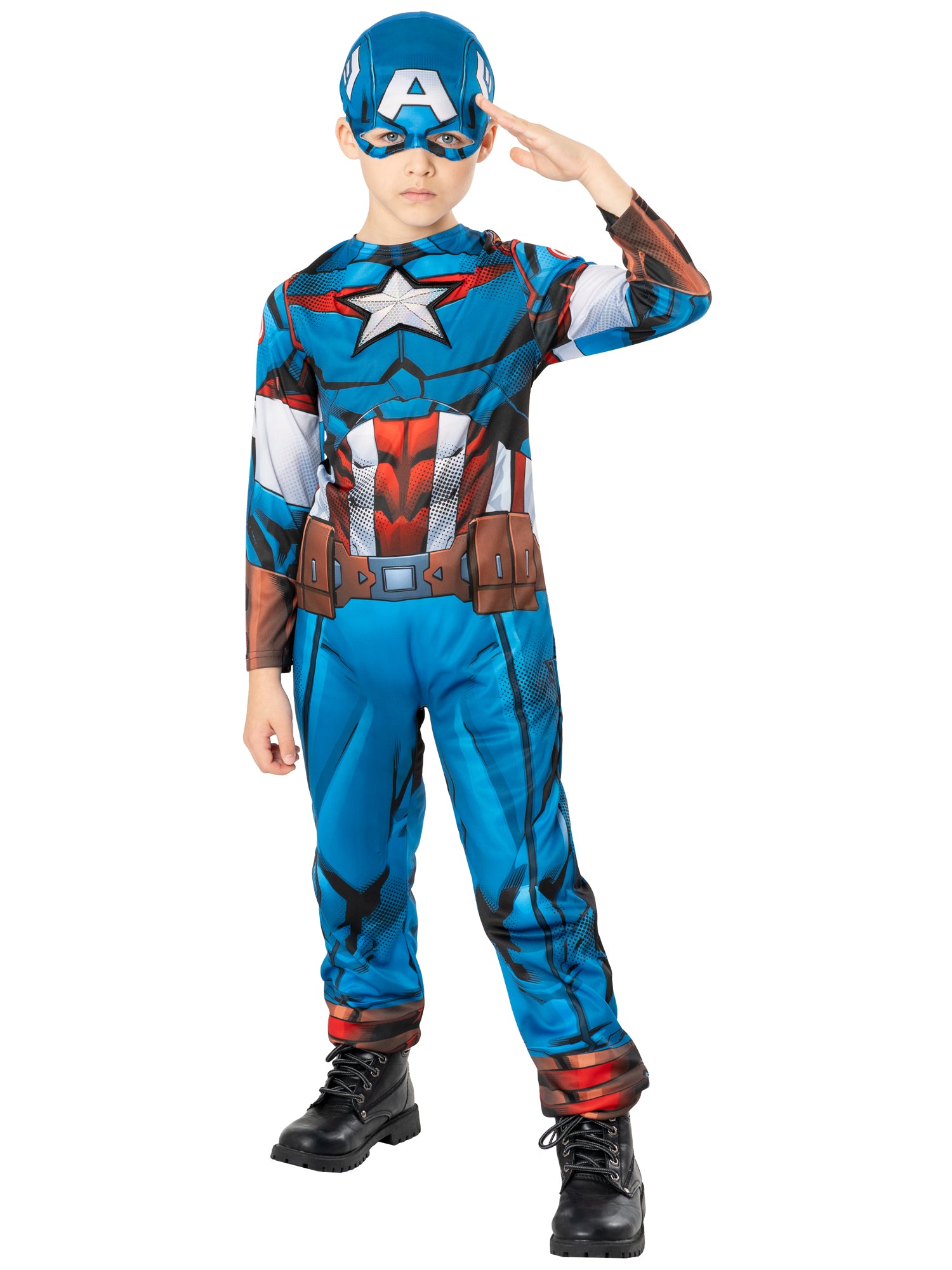 Rubies Captain America Kinderkostüm Green Collection – Seitenansicht