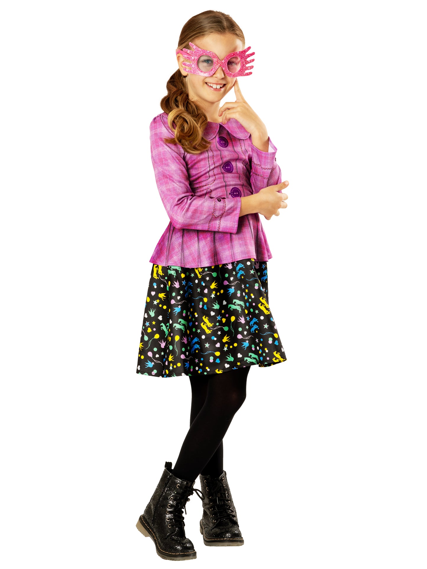 Rubies Luna Lovegood Kinderkostüm für Mädchen mit Kleid und Stoffbrille – Produktansicht