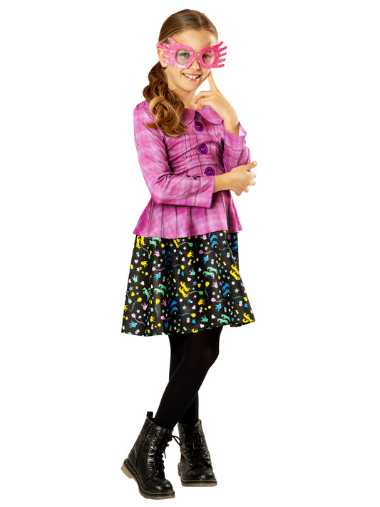 Rubies Luna Lovegood Kinderkostüm für Mädchen mit Kleid und Stoffbrille – Produktansicht