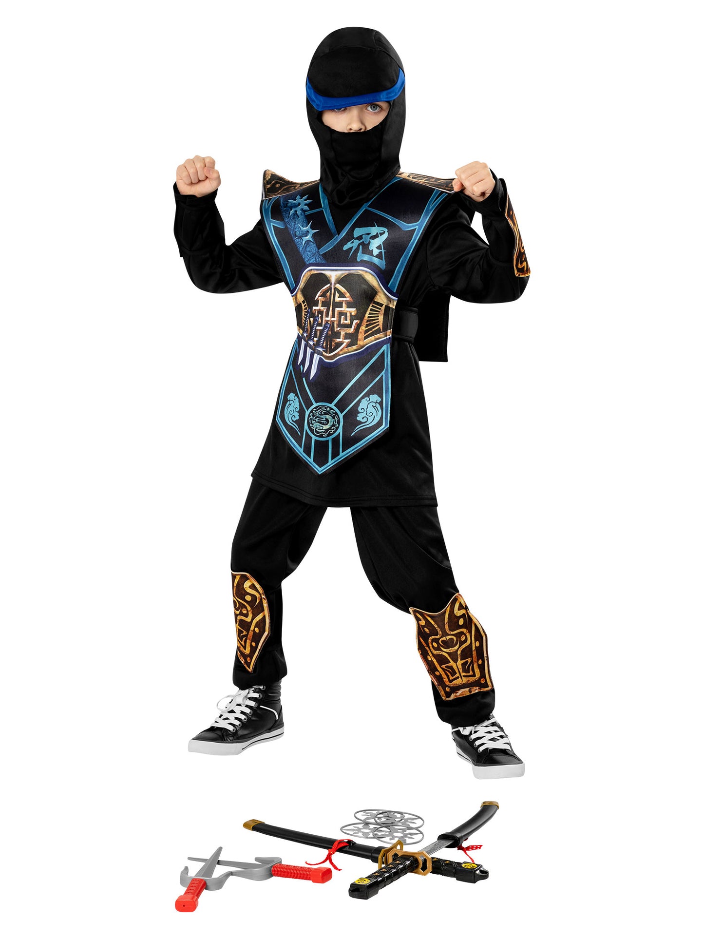 Rubies Blue Ninja Kinderkostüm für Jungen – Produktansicht
