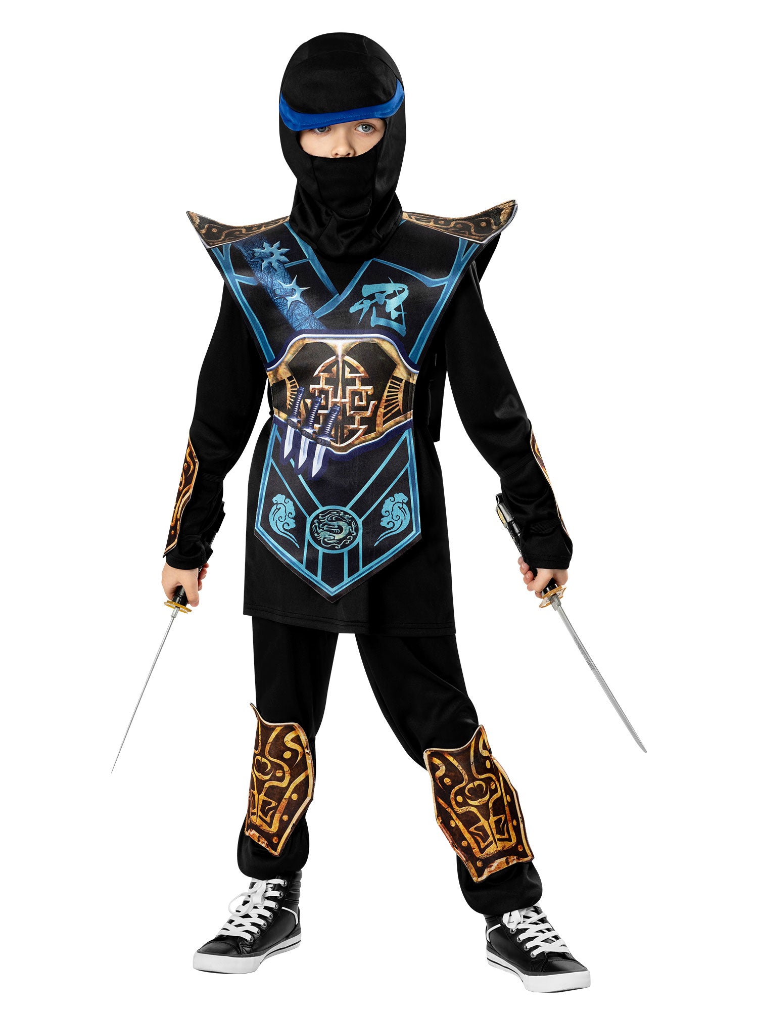 Rubies Blue Ninja Kinderkostüm für Jungen – Seitenansicht