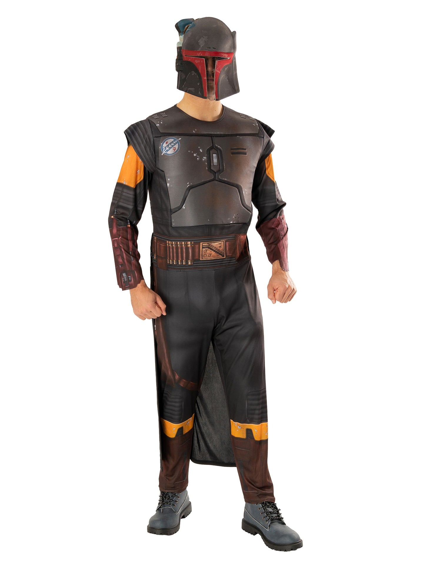 Rubies Boba Fett Kostüm für Erwachsene mit Umhang und EVA-Maske – Produktansicht
