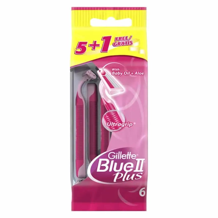 GILLETTE GILLETTE Blue II Plus Rasierklingen 5 + 1 Stück Packung Kosmetik