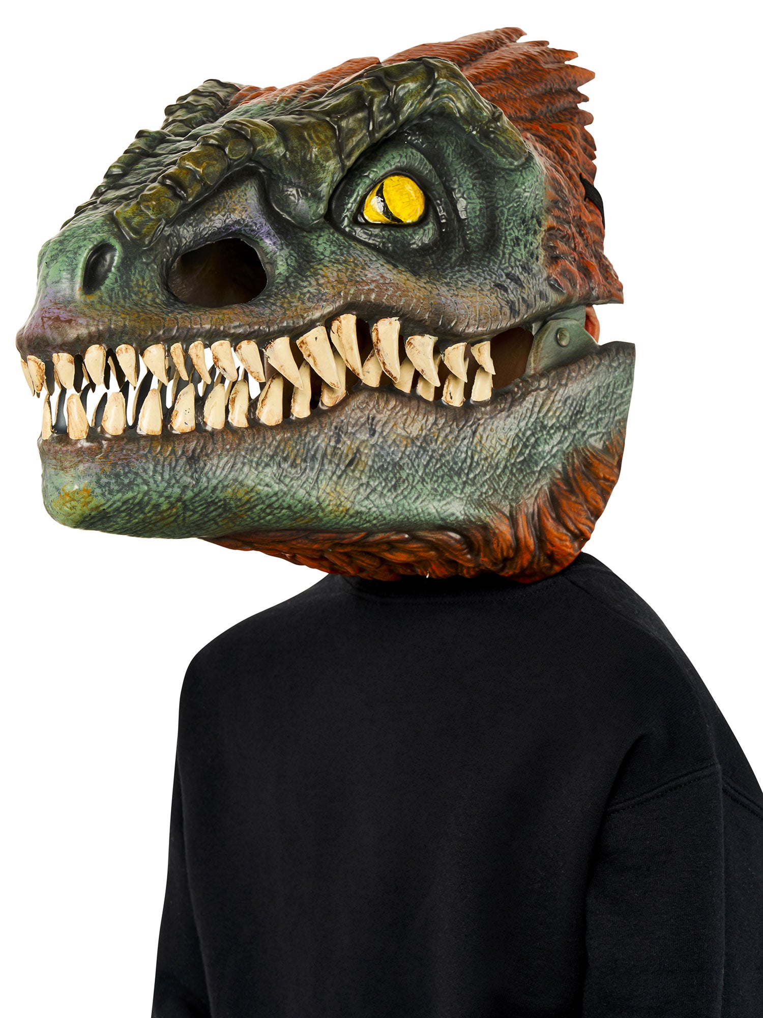 Rubies Pyroraptor Maske mit beweglichem Kiefer Jurassic World – Seitenansicht