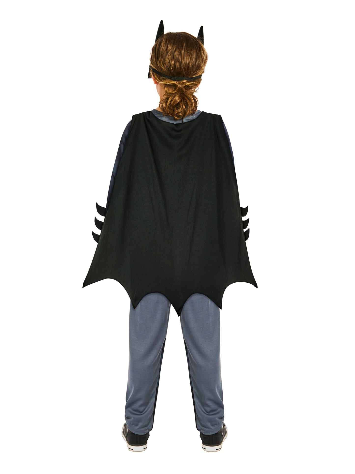 Rubies Batman Kinderkostüm für Jungen mit Overall, Umhang und Maske – Detailansicht
