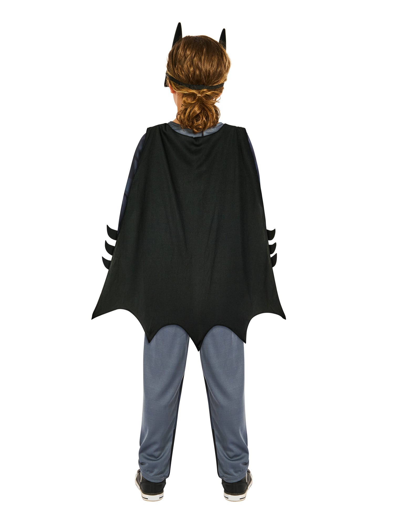 Rubies Batman Kinderkostüm für Jungen mit Overall, Umhang und Maske – Detailansicht
