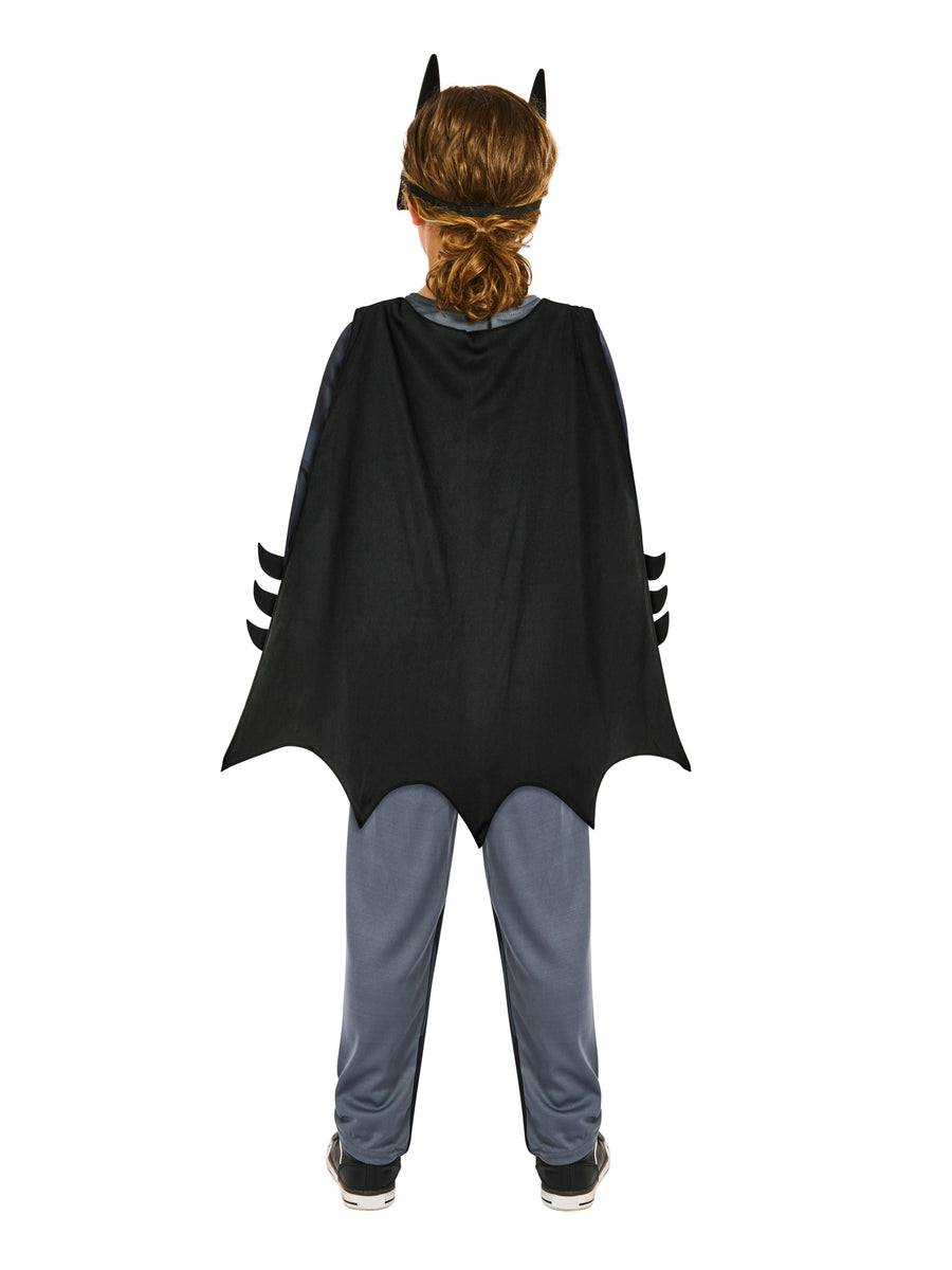 Rubies Batman Kinderkostüm für Jungen mit Overall, Umhang und Maske – Detailansicht