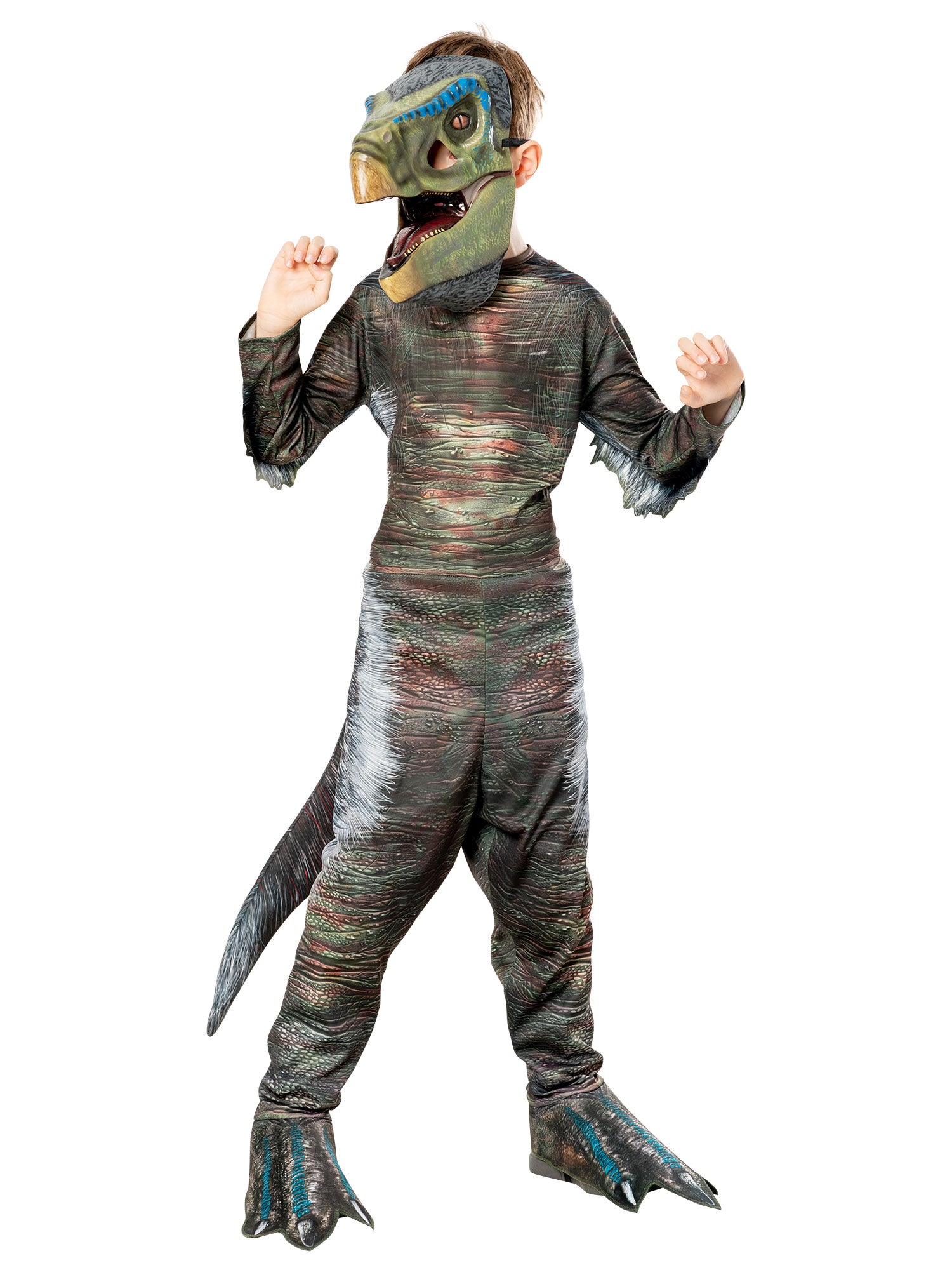 Rubies Therizinosaurus Kinderkostüm Jurassic World mit Maske – Detailansicht