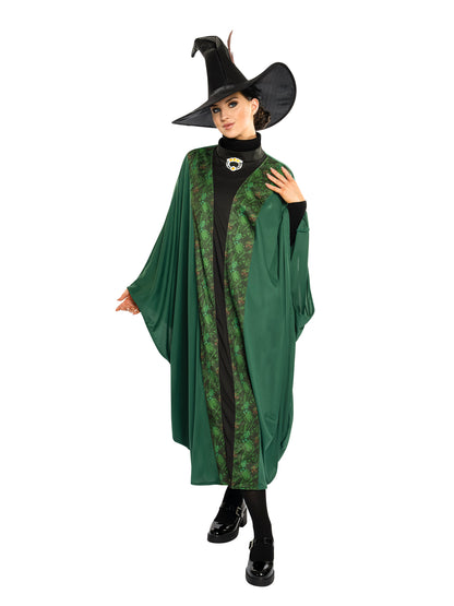 Rubies Professor McGonagall Kostüm für Damen mit Umhang und Hut – Detailansicht
