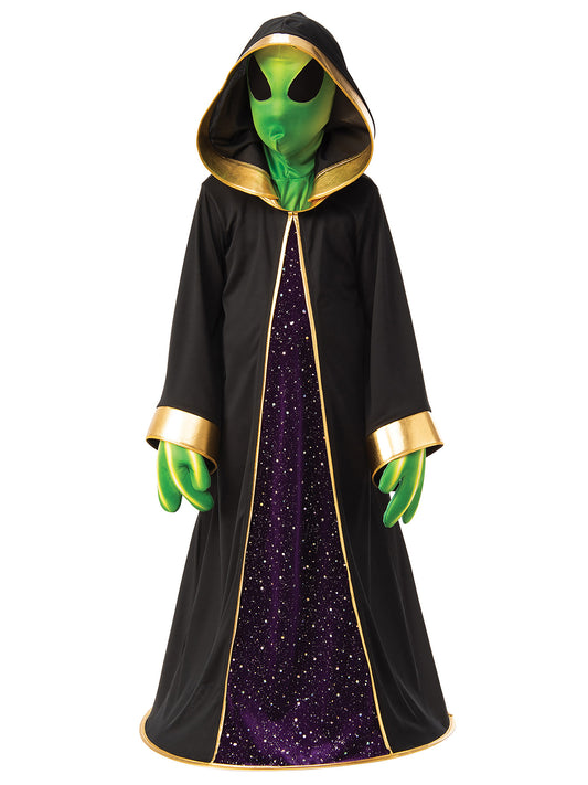 Rubies Alien Kinderkostüm für Jungen mit Kapuzenrobe, Maske und Handschuhen