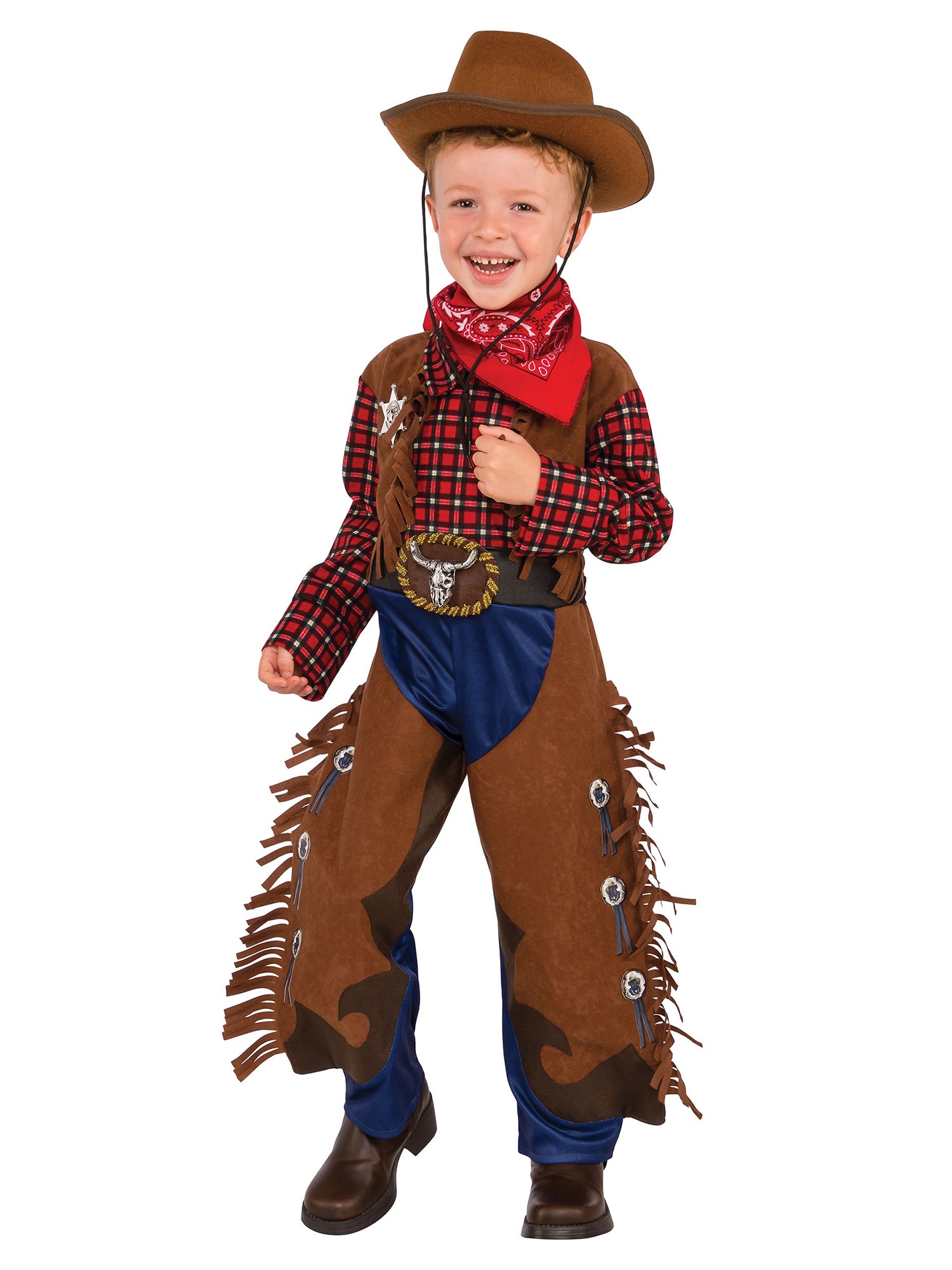 Rubies Little Wrangler Kinderkostüm für Jungen mit Overall Bandana und Hut