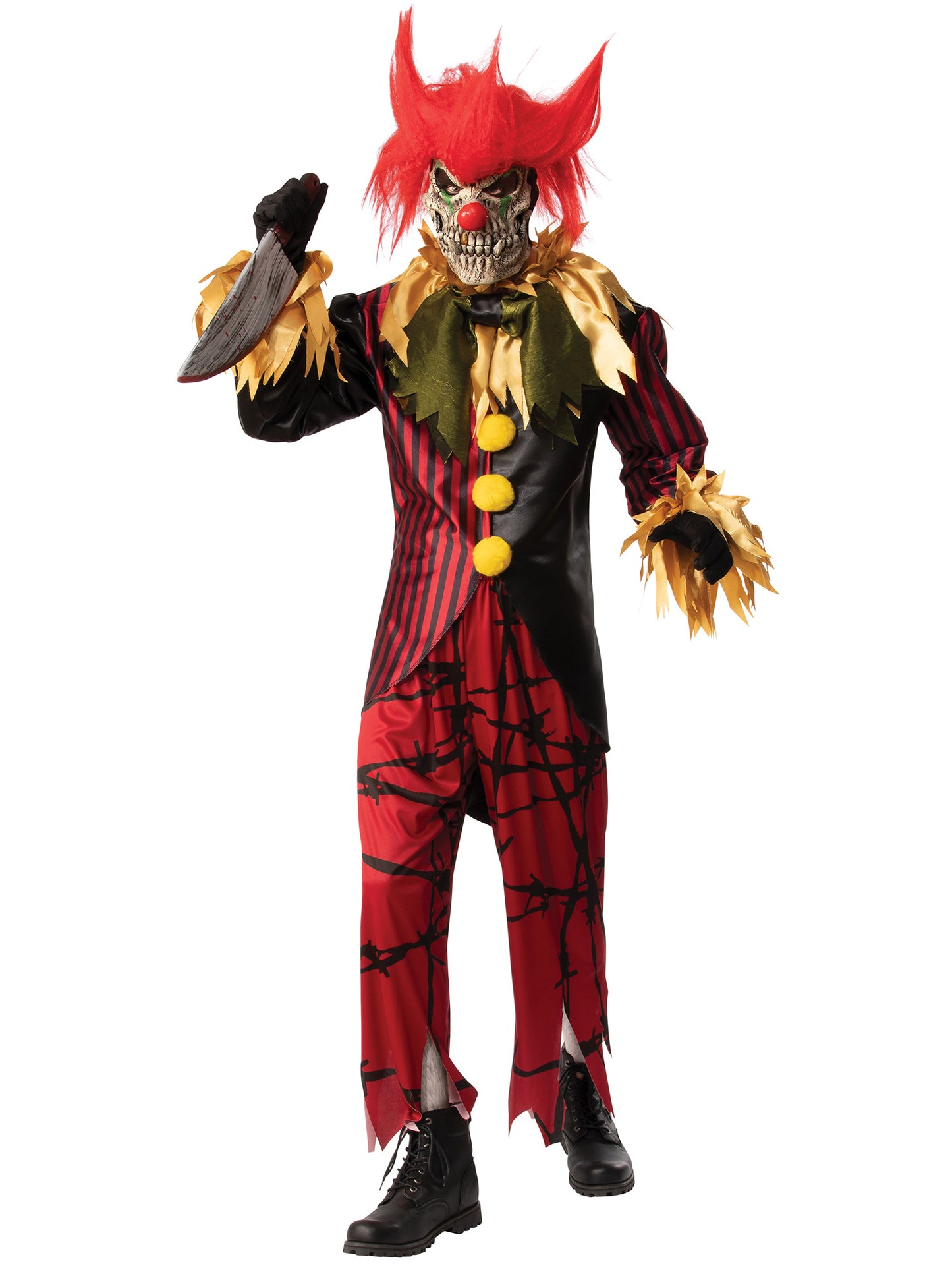 Rubies Crazy Clown Kostüm für Herren mit Jacke, Hose und Maske