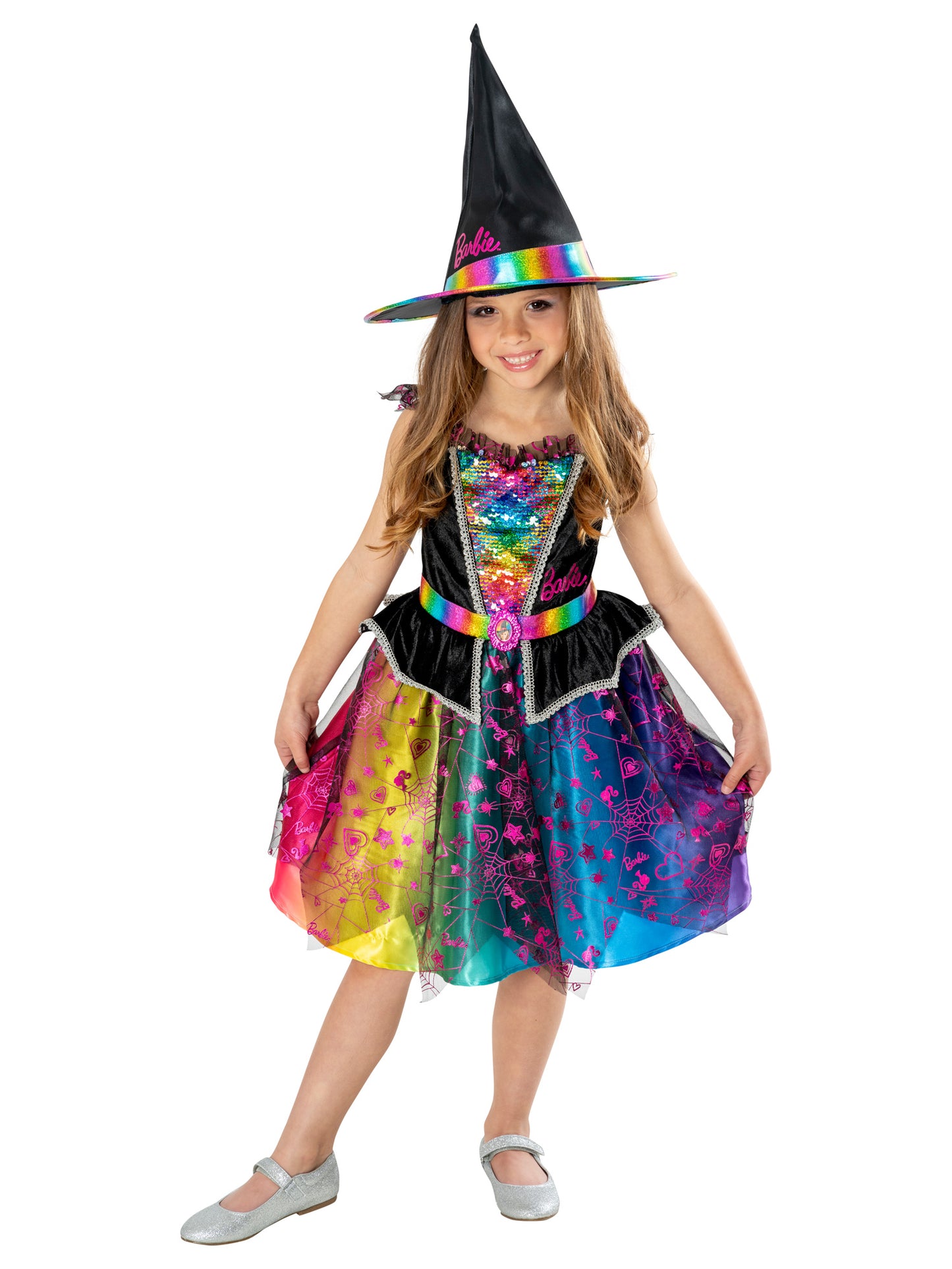 Rubies Barbie Hexenkostüm für Mädchen mit Hexenhut und Kleid – Produktansicht
