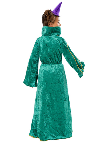 Rubies Enchanted Sister Witch Kinderkostüm für Mädchen mit Kleid und Hut – Detailansicht