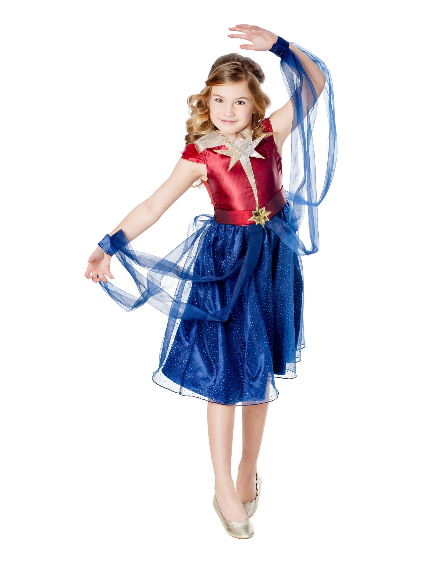 Rubies Captain Marvel Dress Kinderkostüm für Mädchen