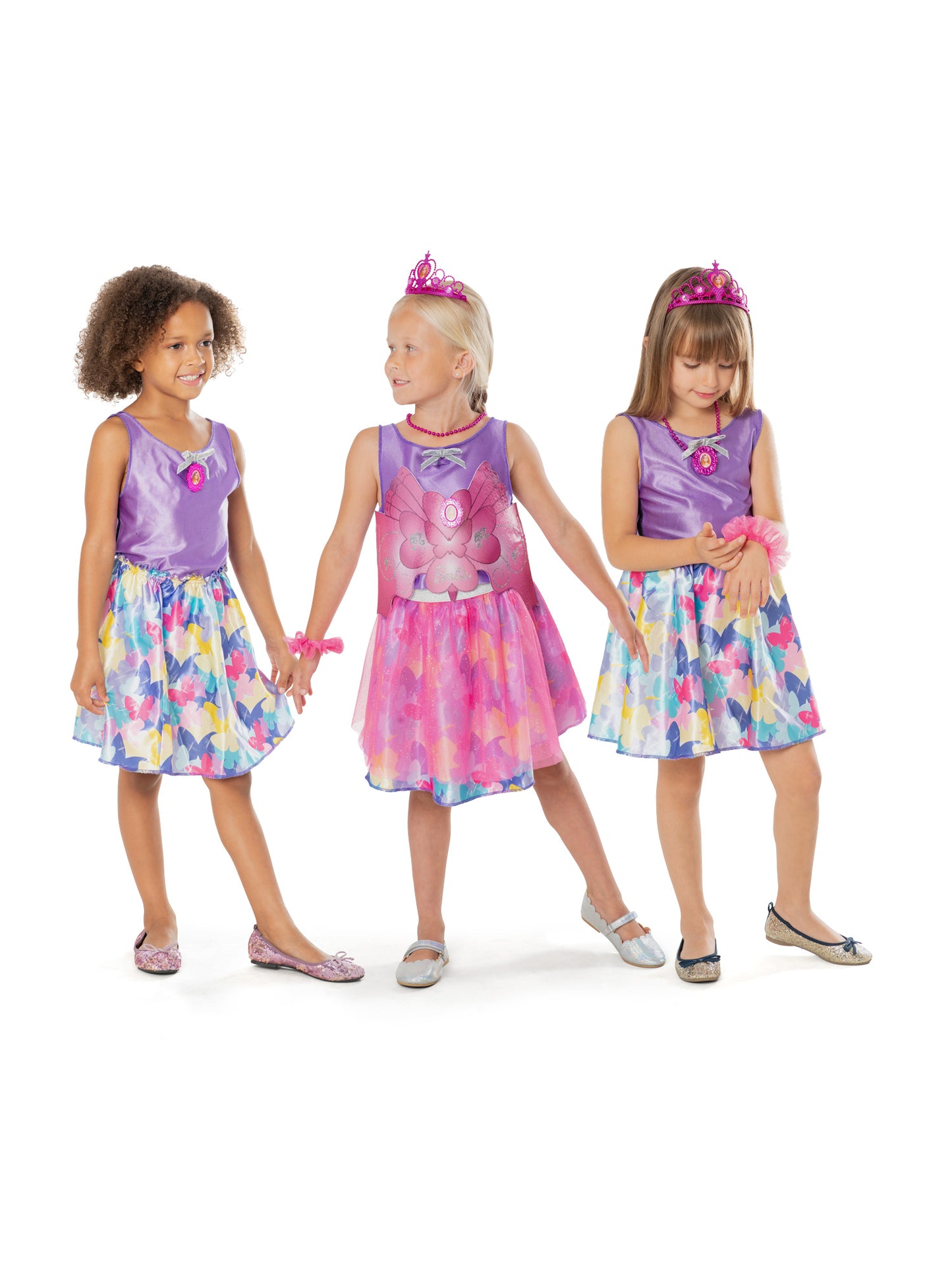 Rubies Barbie Dress-Up Trunk Kinderkostüm für Mädchen mit Verkleidungsset – Detailansicht