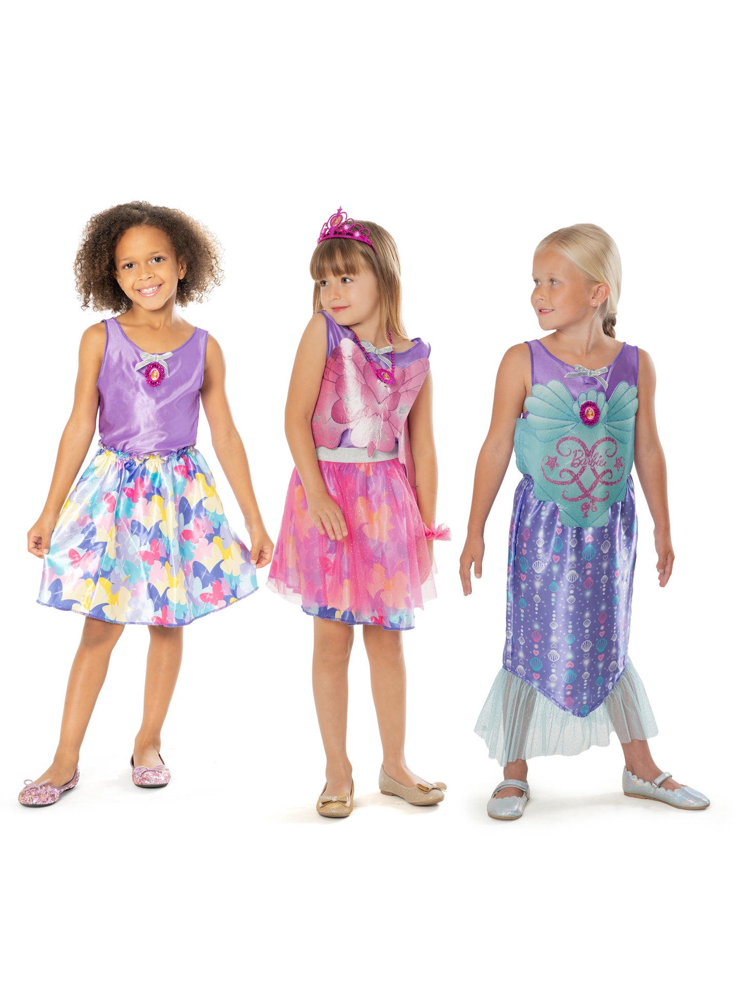 Rubies Barbie Dress-Up Trunk Kinderkostüm für Mädchen mit Verkleidungsset – Seitenansicht