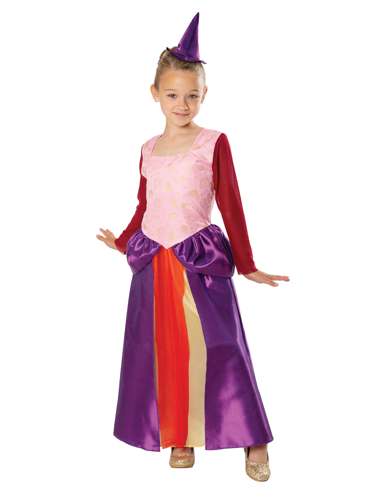 Rubies Zodiac Sister Witch Kinderkostüm für Mädchen mit Kleid und Hexenhut – Produktansicht