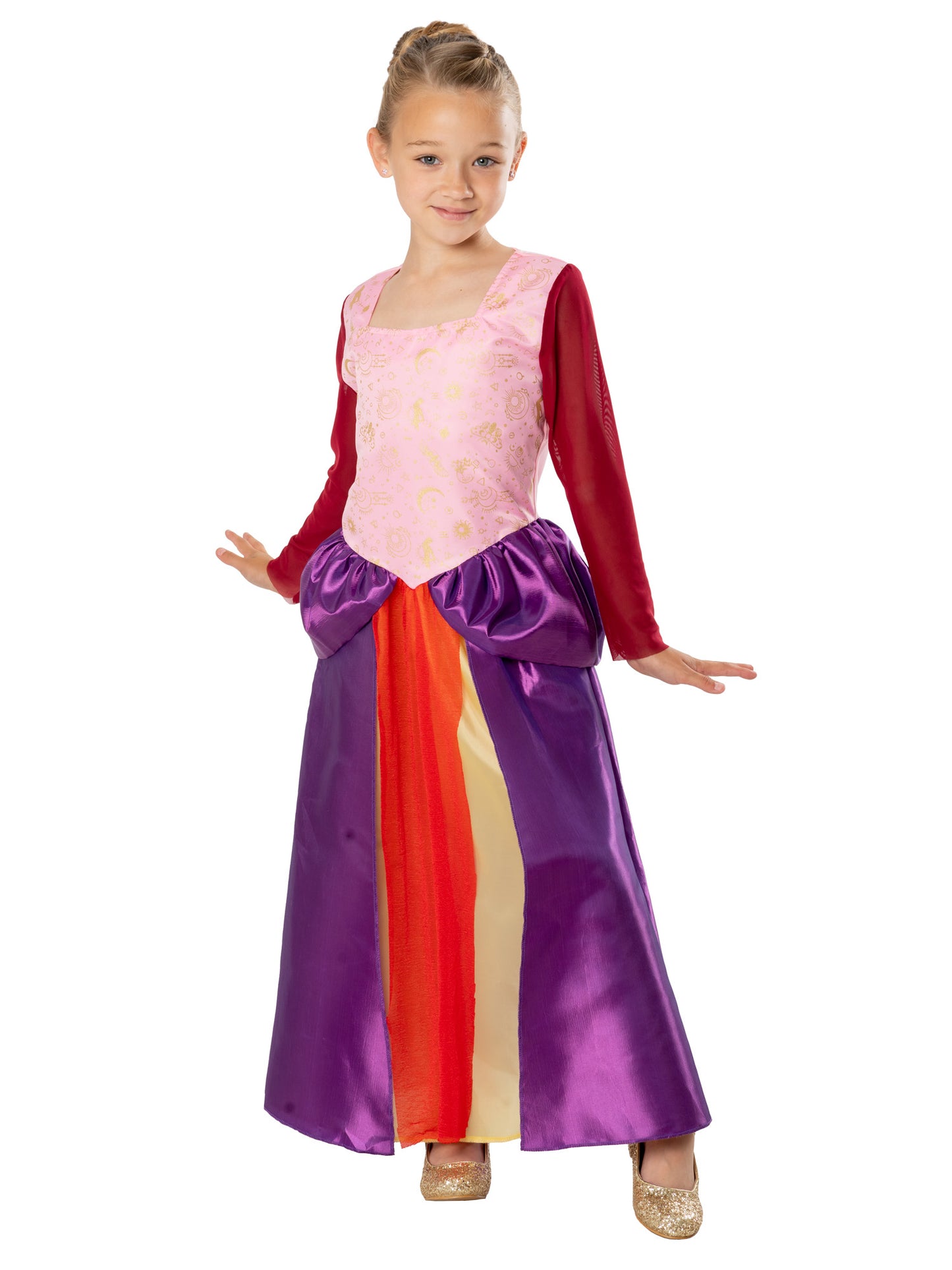 Rubies Zodiac Sister Witch Kinderkostüm für Mädchen mit Kleid und Hexenhut – Rückansicht