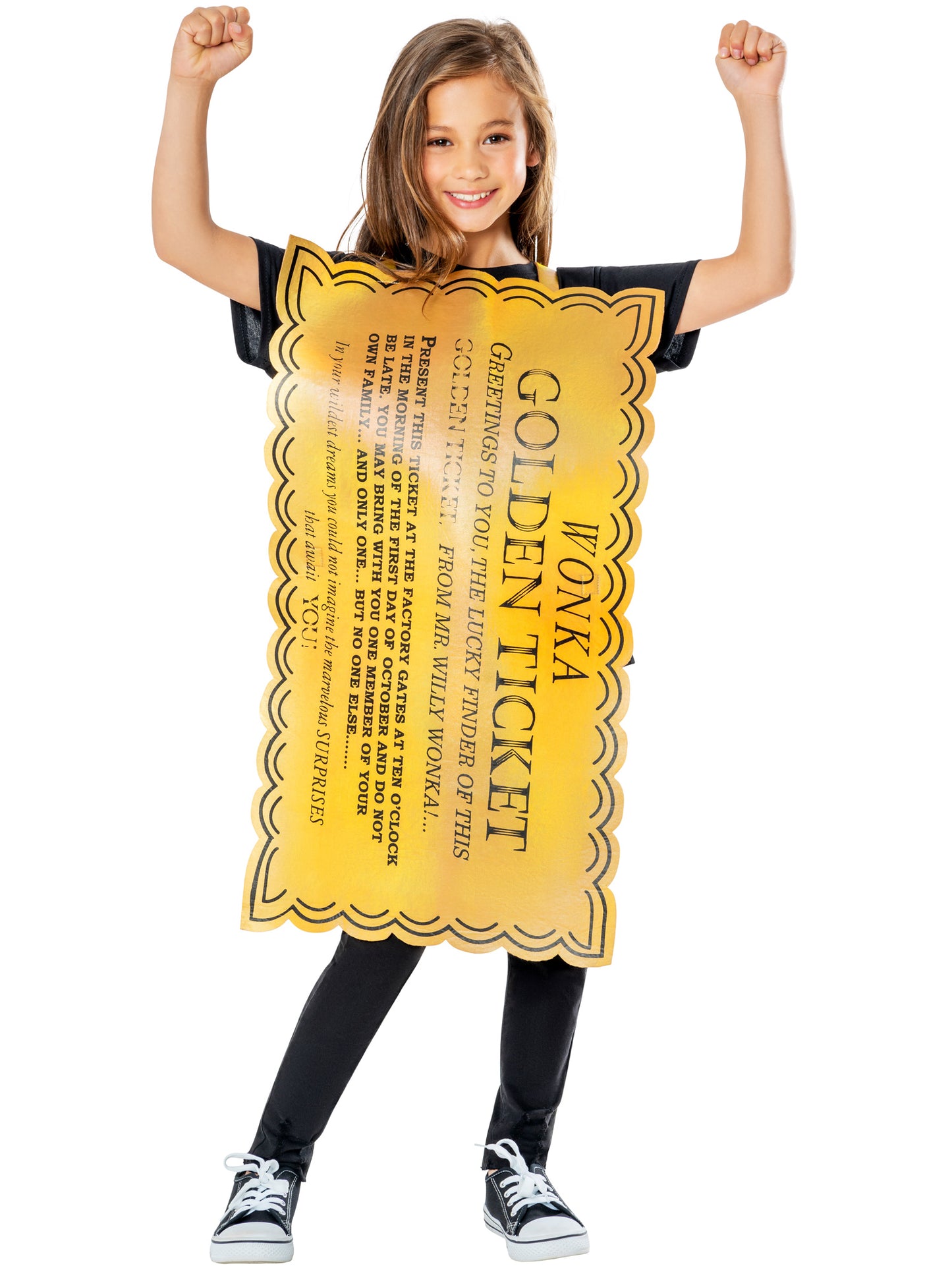Rubies Golden Ticket Kinderkostüm für Jungen aus Willy Wonka and The Chocolate Factory – Seitenansicht
