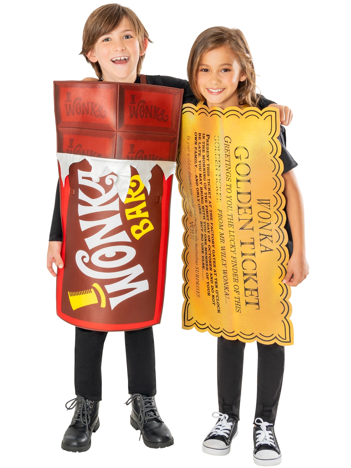 Rubies Wonka-Bar-Kinderkostüm für Jungen – Rückansicht