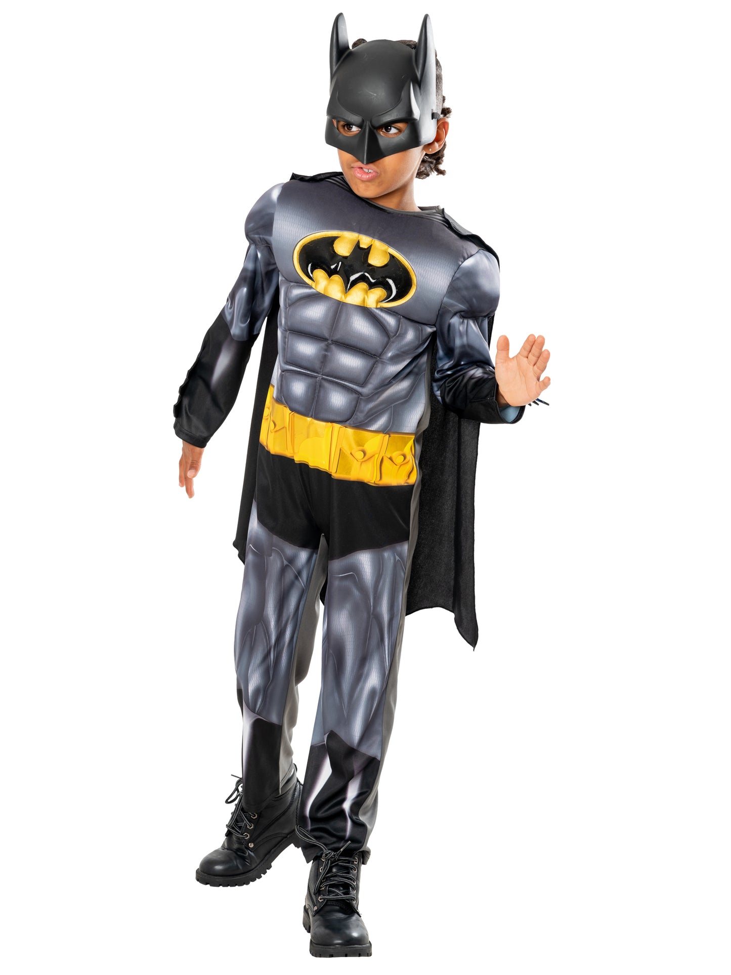 Batman Metallic Kinderkostüm für Jungen von Rubies – Seitenansicht