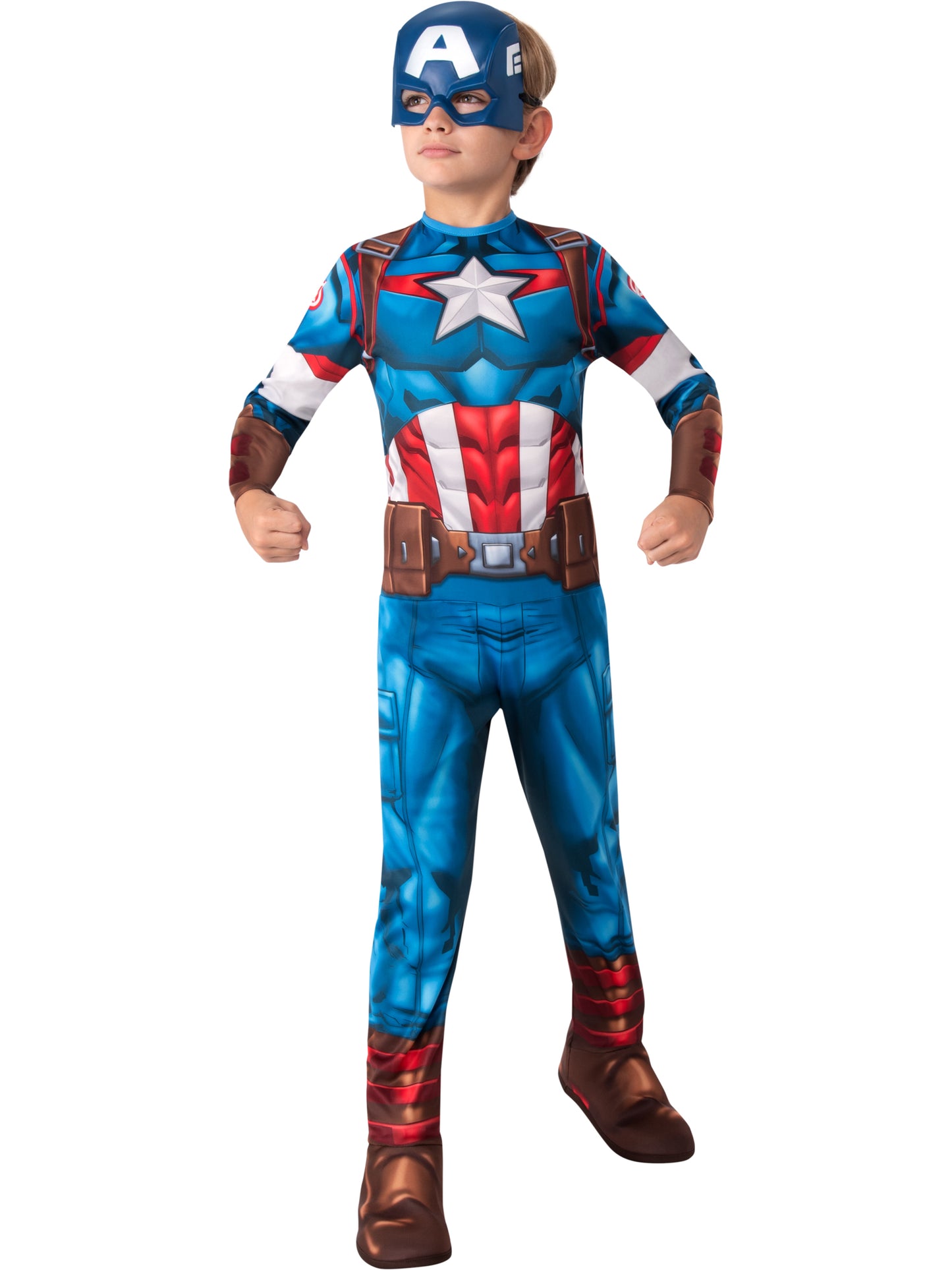 Rubies Captain America Kinderkostüm für Jungen mit Maske – Marvel Superheldenkostüm – Rückansicht