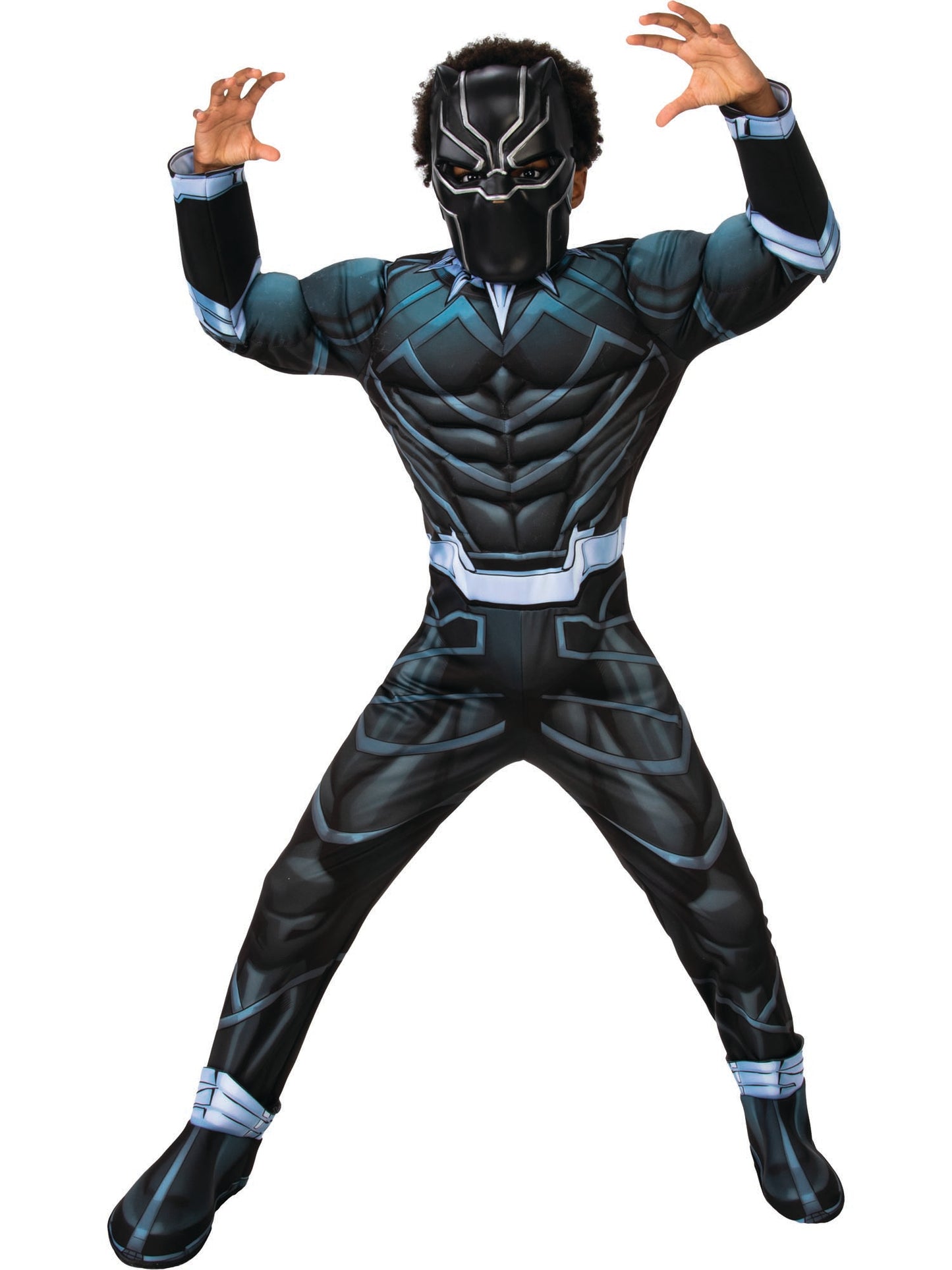 Rubies Black Panther Deluxe Kinderkostüm für Jungen mit Maske – Detailansicht