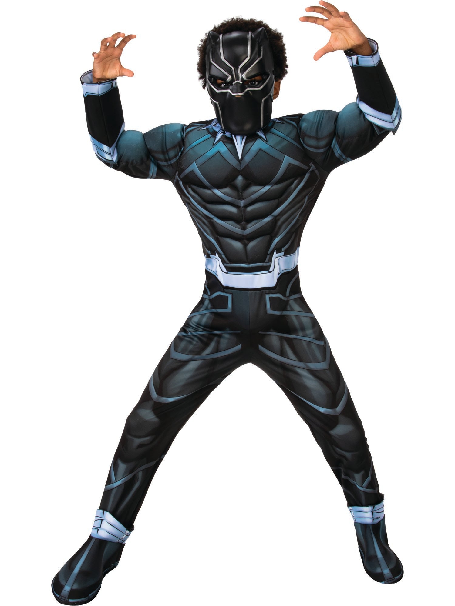 Rubies Black Panther Deluxe Kinderkostüm für Jungen mit Maske – Detailansicht