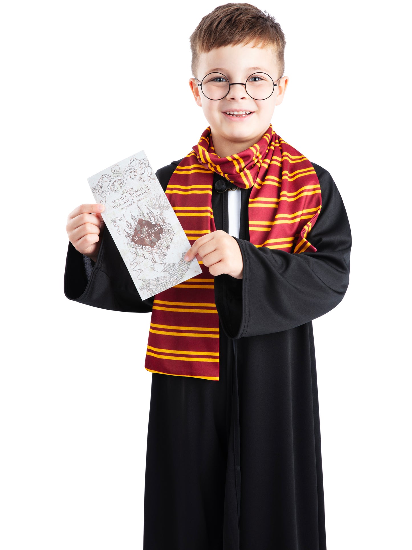 Rubies Harry Potter Kostümzubehör-Set mit Schal, Brille und Karte des Rumtreibers – Detailansicht
