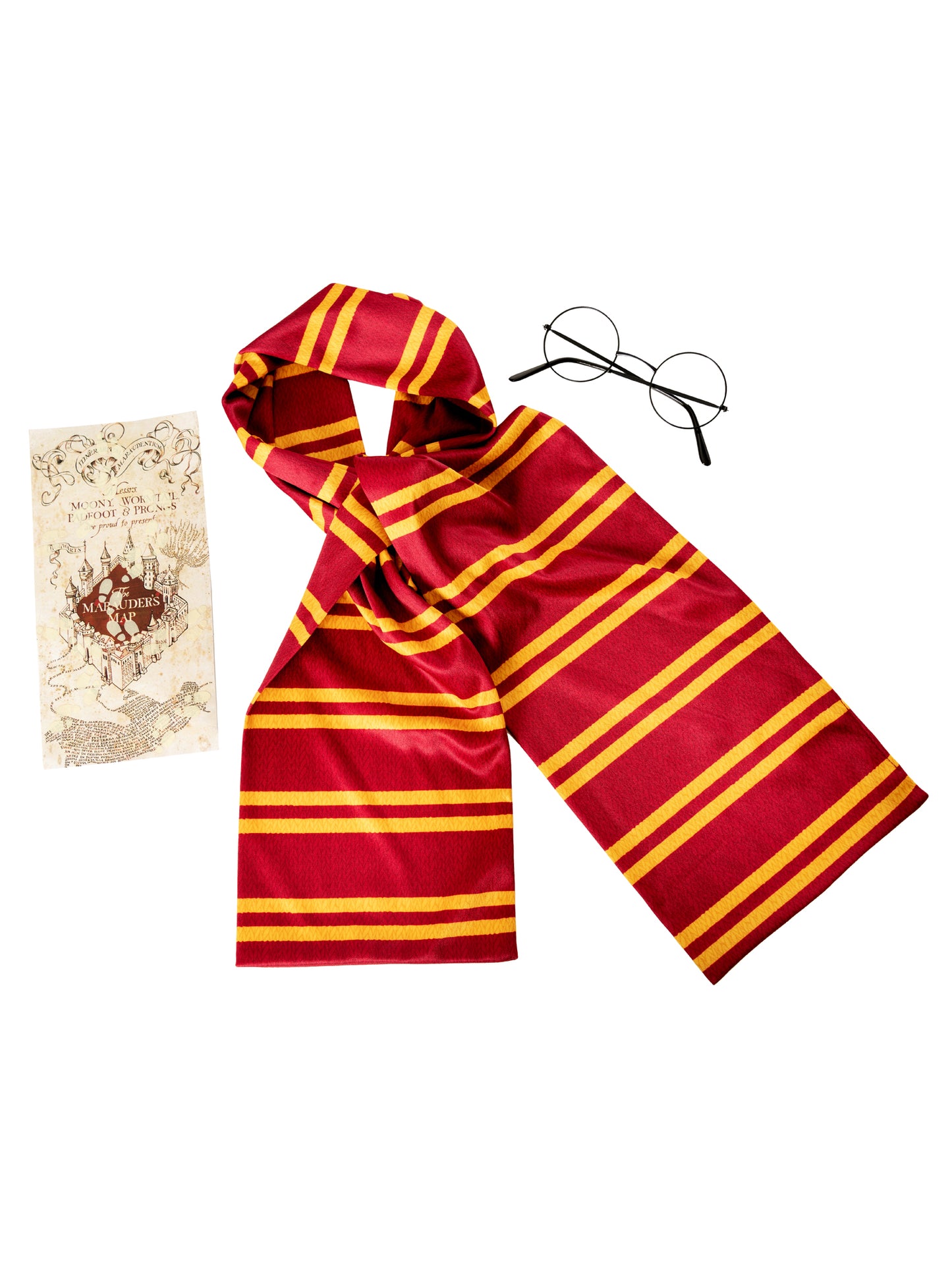 Rubies Harry Potter Kostümzubehör-Set mit Schal, Brille und Karte des Rumtreibers – Verpackung