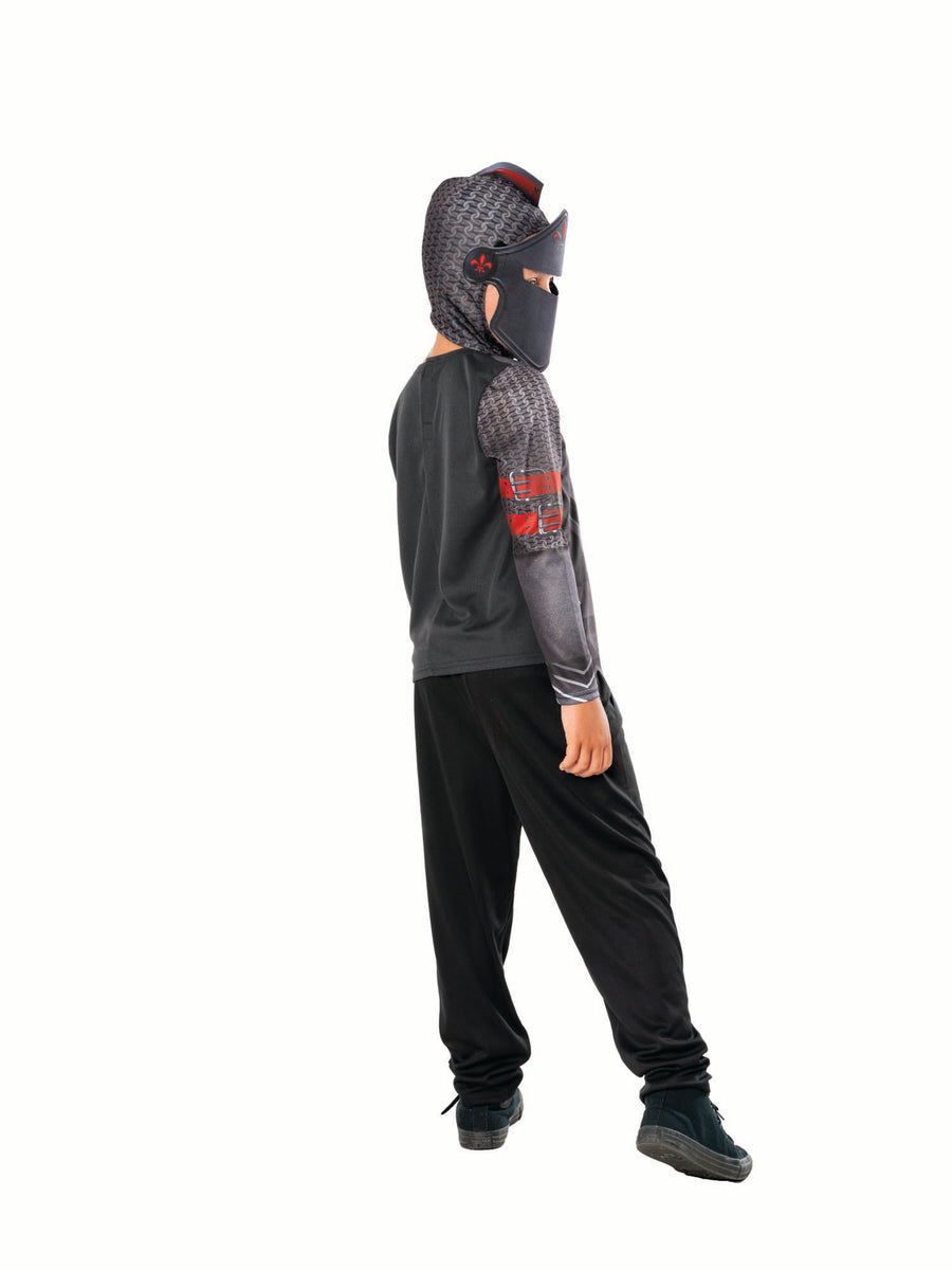 Rubies Black Knight Kinderkostüm für Jungen mit Top, Hose und Snood-Maske – Detailansicht