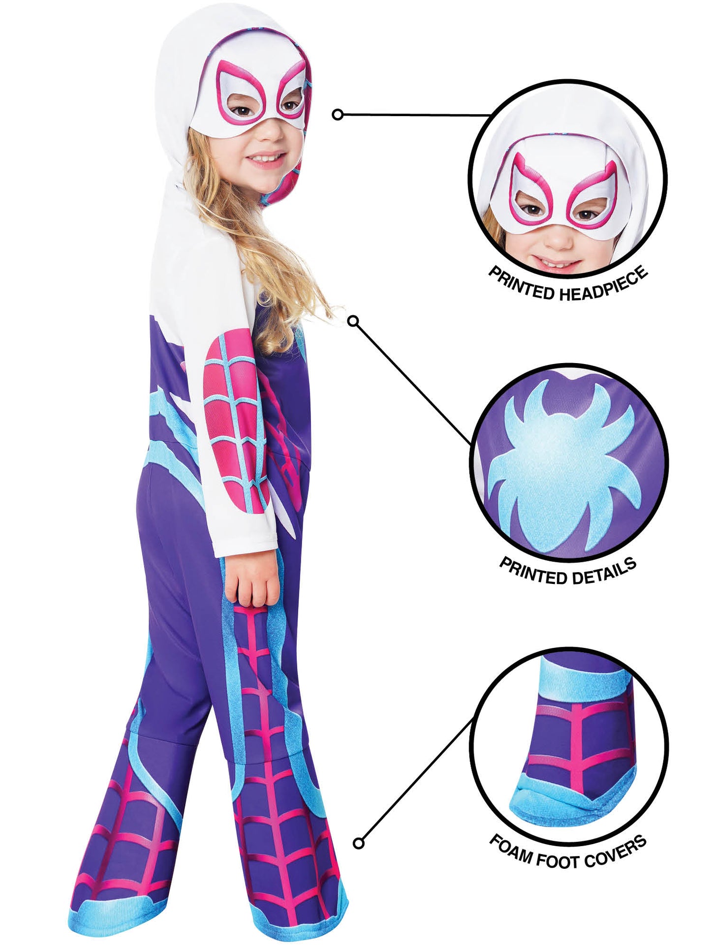 Rubies Ghost-Spider Kinderkostüm – Seitenansicht