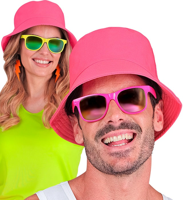 Neon pinker Anglerhut als farbenfrohes Fasnacht-Accessoire